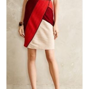 Anthropologie Maeve Color block pencil skirt
